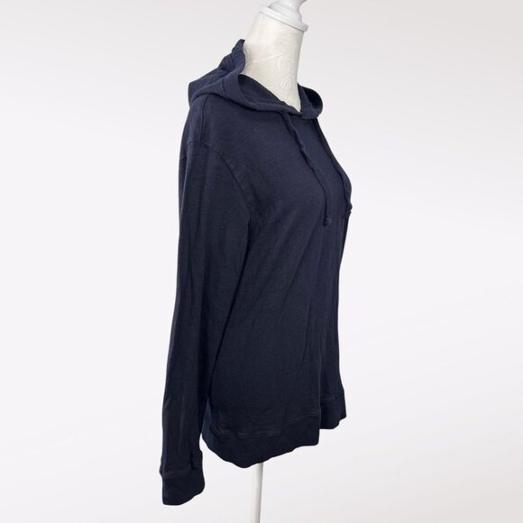 Sperry Navy Blue Lightweight Cotton Hoodie Slouchy Sweatshirt Small - Picture 6 of 9